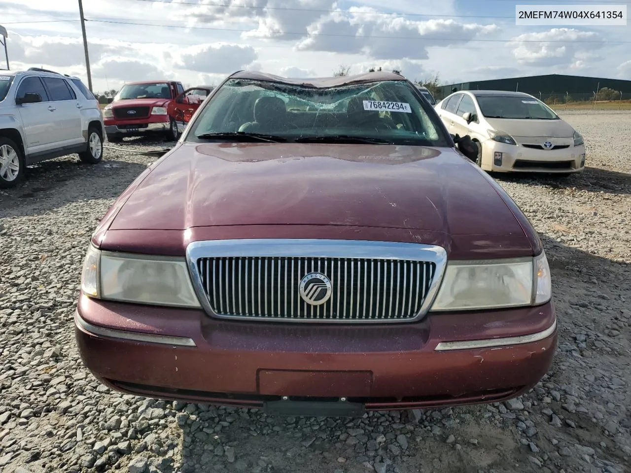 2004 Mercury Grand Marquis Gs VIN: 2MEFM74W04X641354 Lot: 76842294