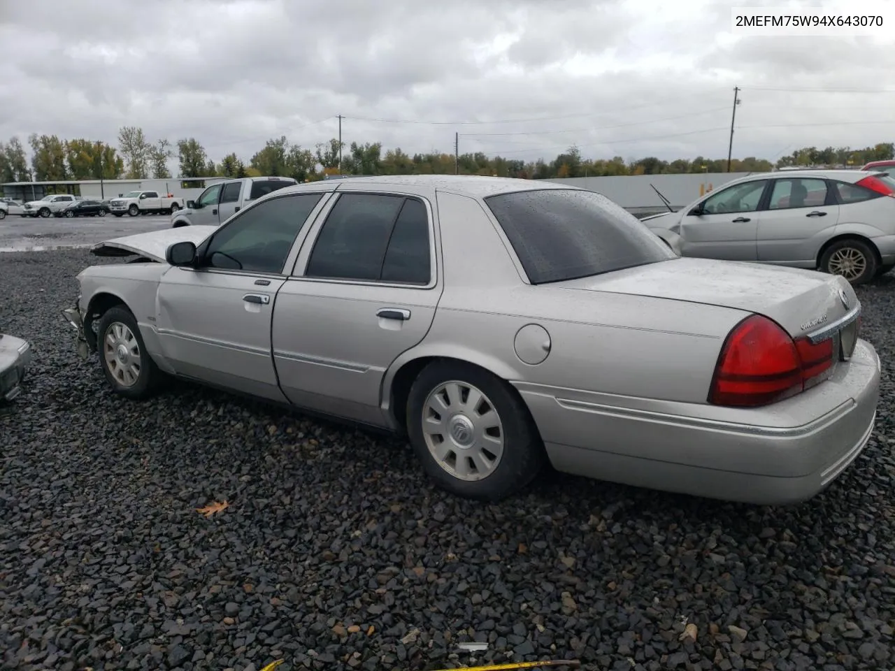 2004 Mercury Grand Marquis Ls VIN: 2MEFM75W94X643070 Lot: 78209494