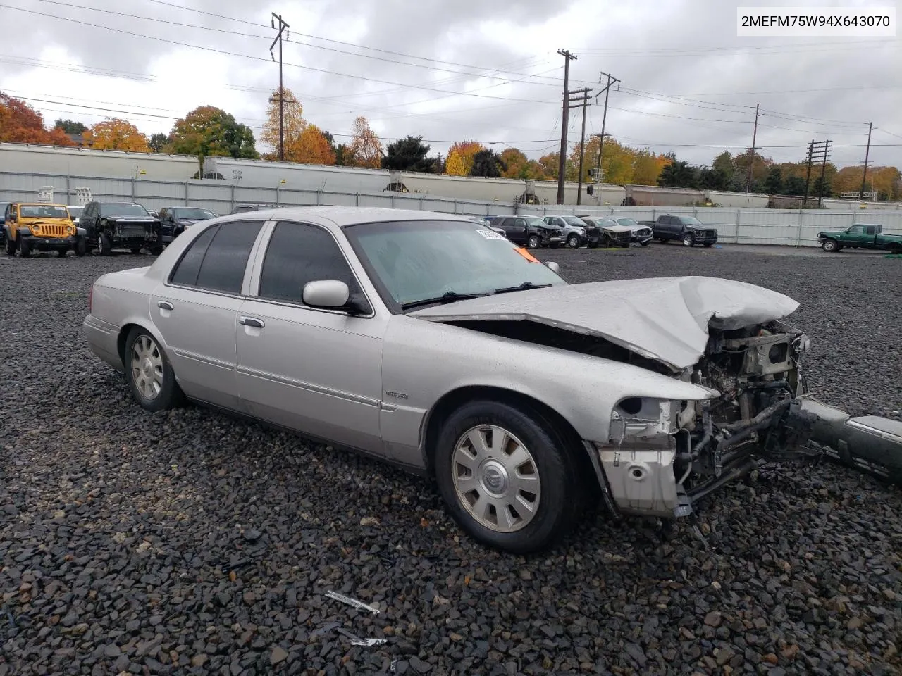 2004 Mercury Grand Marquis Ls VIN: 2MEFM75W94X643070 Lot: 78209494