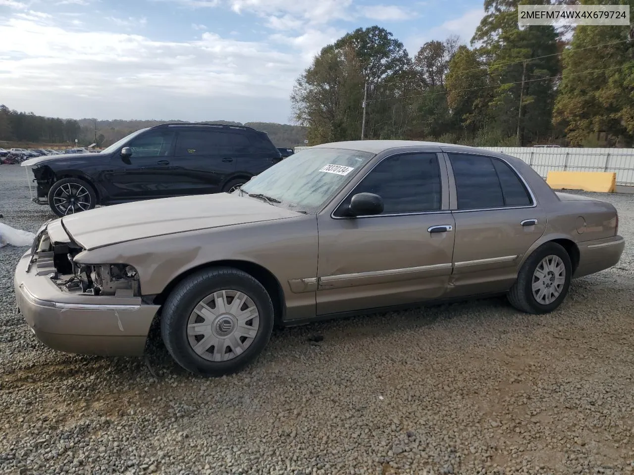 2004 Mercury Grand Marquis Gs VIN: 2MEFM74WX4X679724 Lot: 78370134