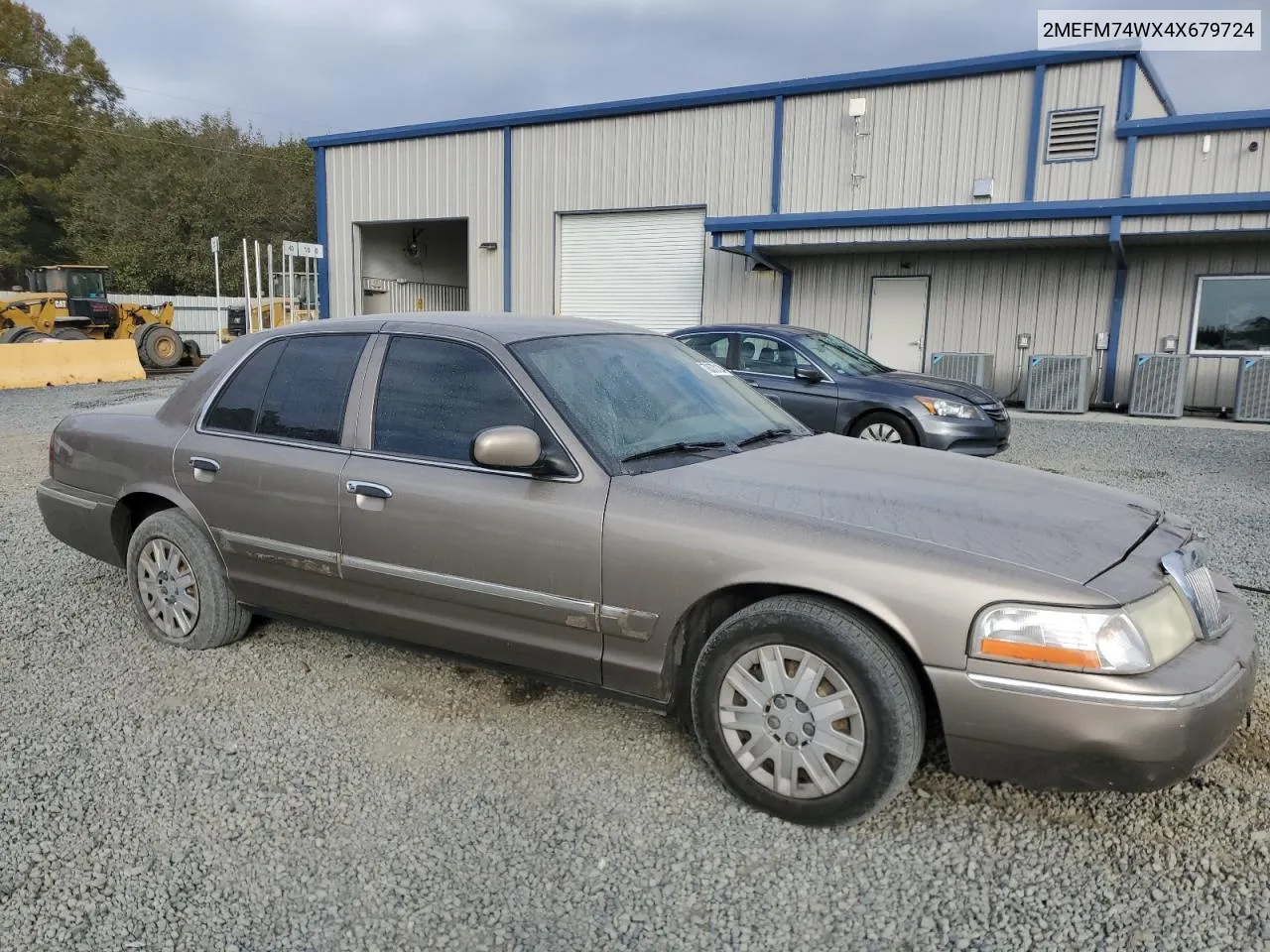 2004 Mercury Grand Marquis Gs VIN: 2MEFM74WX4X679724 Lot: 78370134