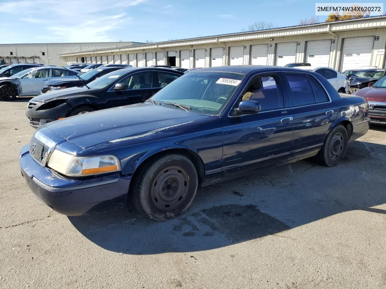 2004 Mercury Grand Marquis Gs VIN: 2MEFM74W34X620272 Lot: 78865854