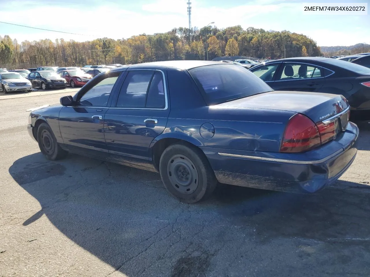 2004 Mercury Grand Marquis Gs VIN: 2MEFM74W34X620272 Lot: 78865854