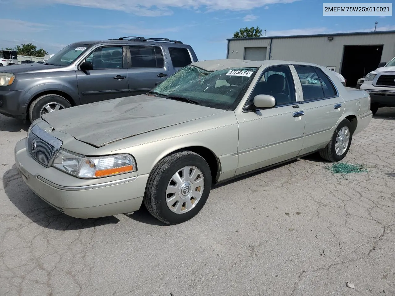 2005 Mercury Grand Marquis Ls VIN: 2MEFM75W25X616021 Lot: 57750794