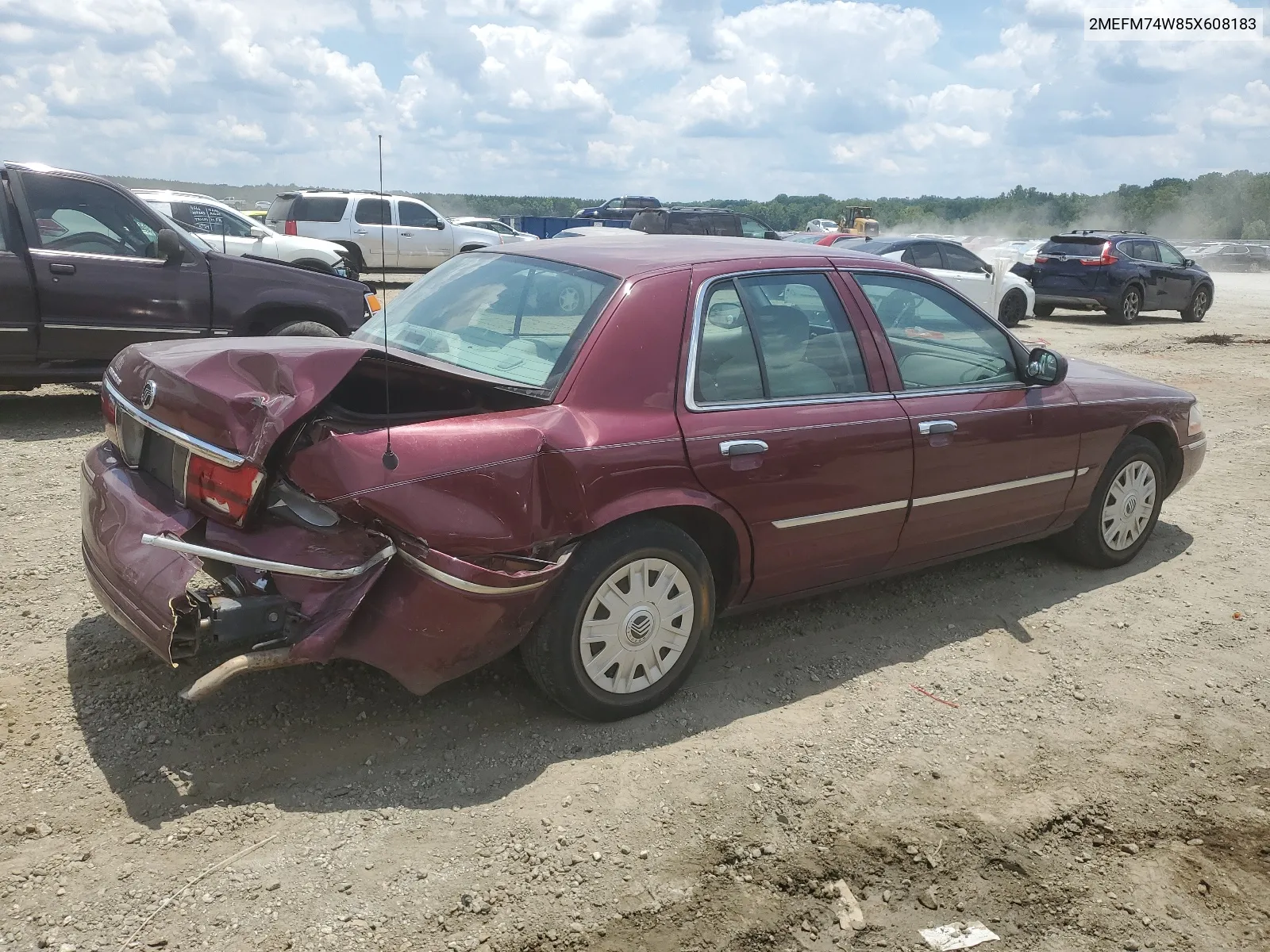 2005 Mercury Grand Marquis Gs VIN: 2MEFM74W85X608183 Lot: 58502704