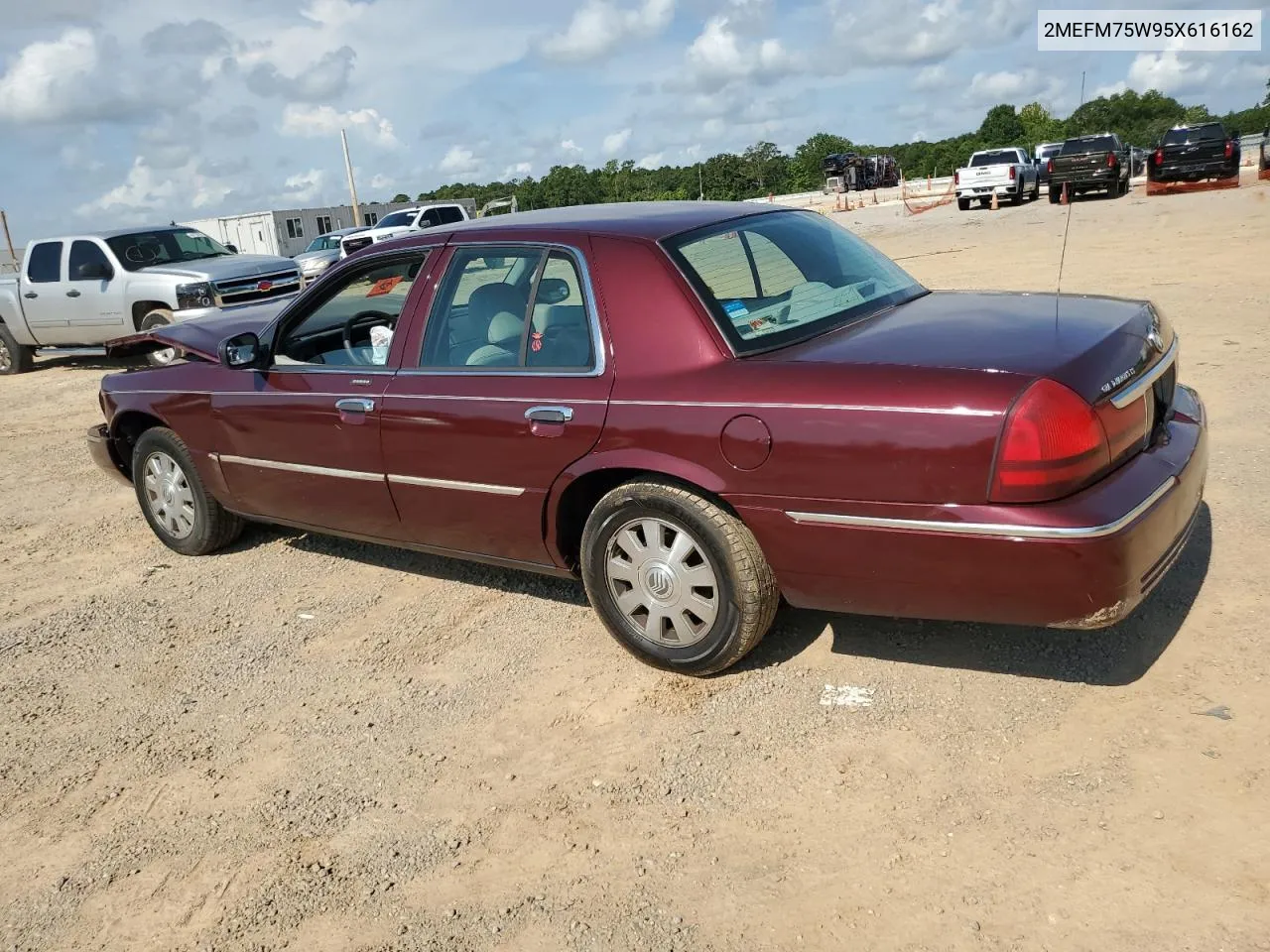 2005 Mercury Grand Marquis Ls VIN: 2MEFM75W95X616162 Lot: 62422224