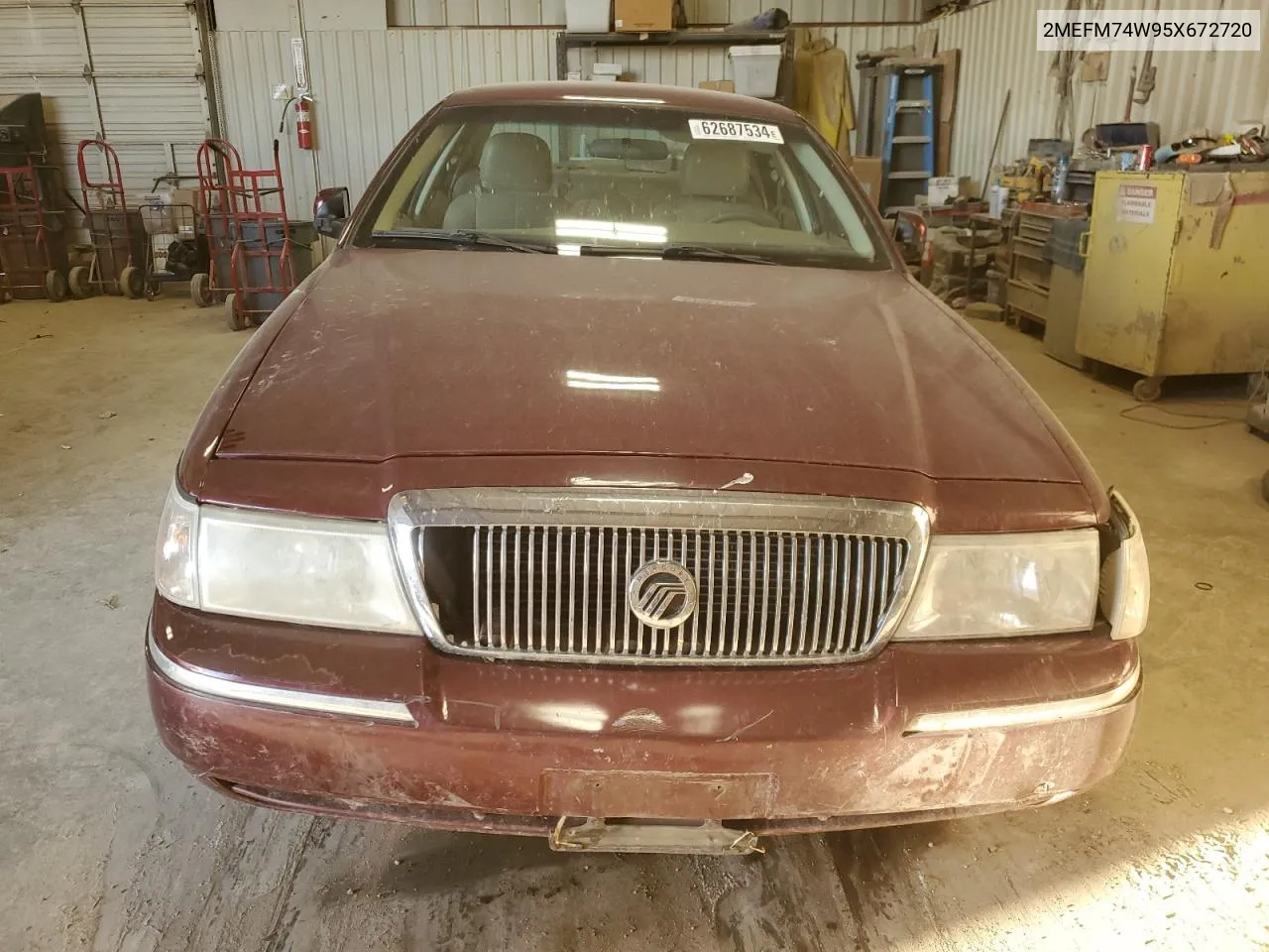 2005 Mercury Grand Marquis Gs VIN: 2MEFM74W95X672720 Lot: 62687534