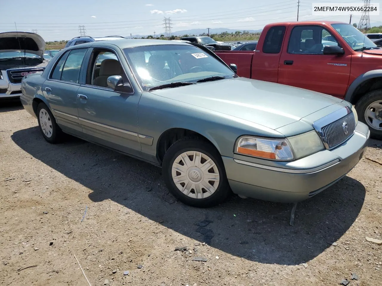 2005 Mercury Grand Marquis Gs VIN: 2MEFM74W95X662284 Lot: 64907784