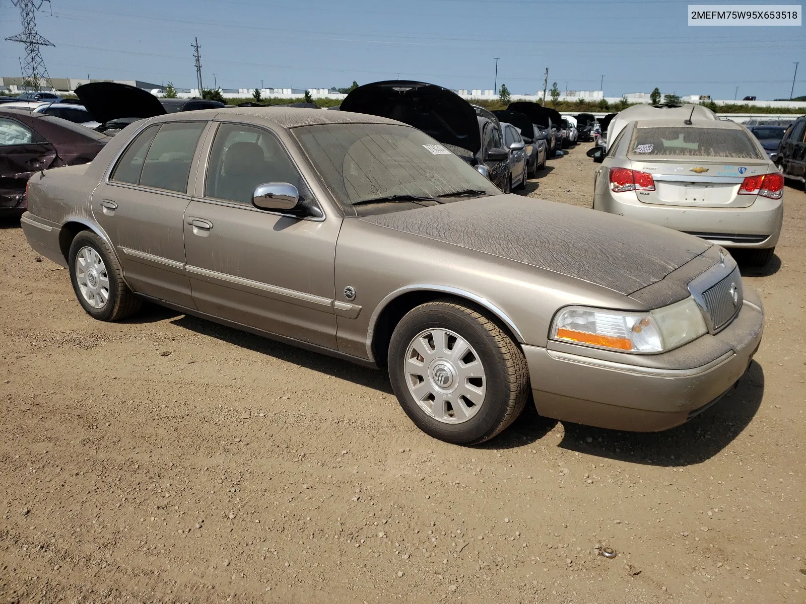 2005 Mercury Grand Marquis Ls VIN: 2MEFM75W95X653518 Lot: 67983304