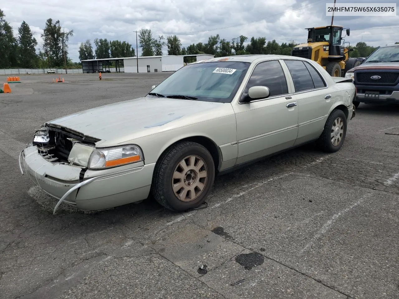 2005 Mercury Grand Marquis Ls VIN: 2MHFM75W65X635075 Lot: 68508834