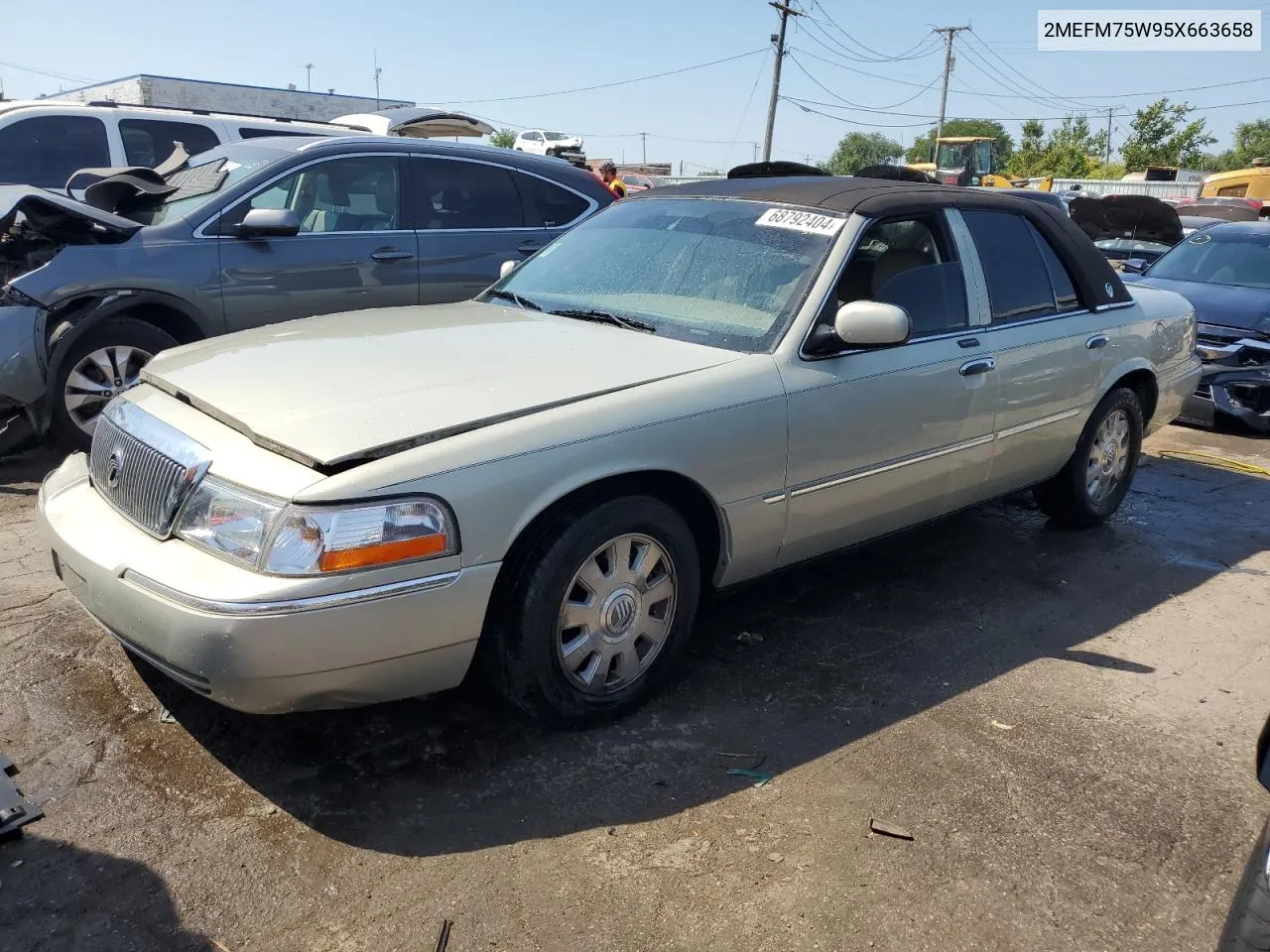 2005 Mercury Grand Marquis Ls VIN: 2MEFM75W95X663658 Lot: 68792404