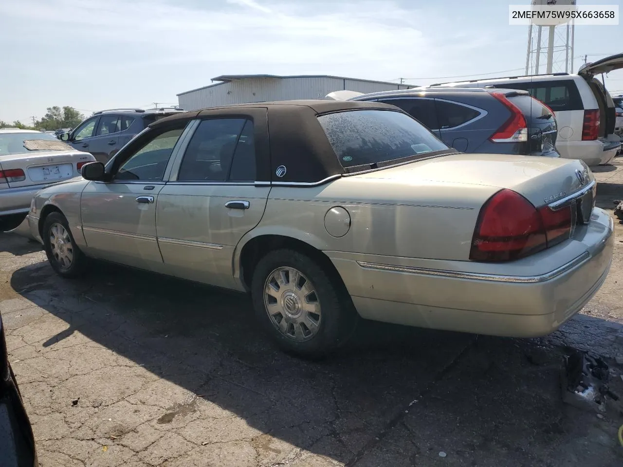 2005 Mercury Grand Marquis Ls VIN: 2MEFM75W95X663658 Lot: 68792404