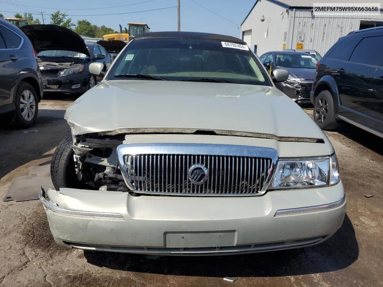 2005 Mercury Grand Marquis Ls VIN: 2MEFM75W95X663658 Lot: 68792404