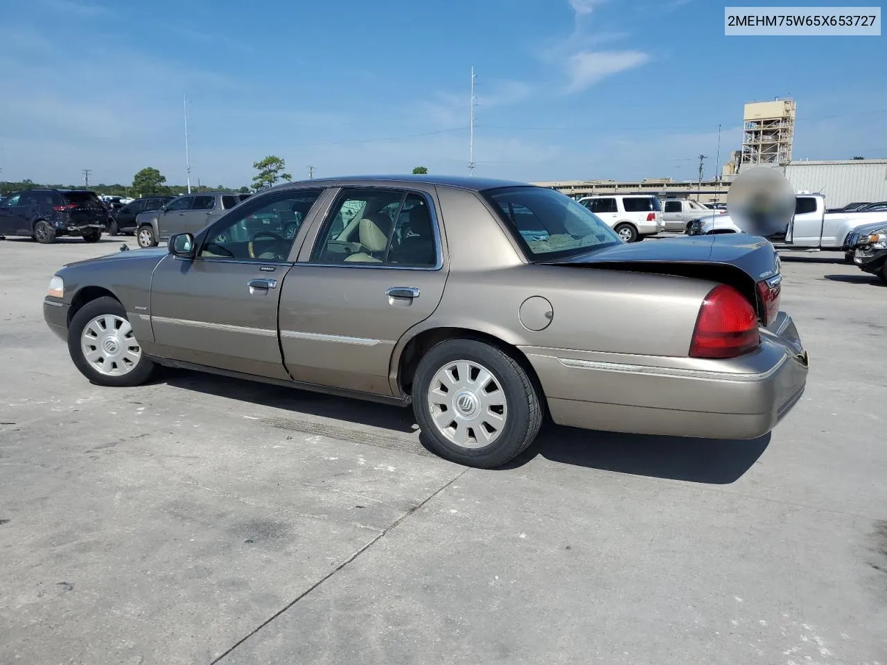 2005 Mercury Grand Marquis Ls VIN: 2MEHM75W65X653727 Lot: 69957114