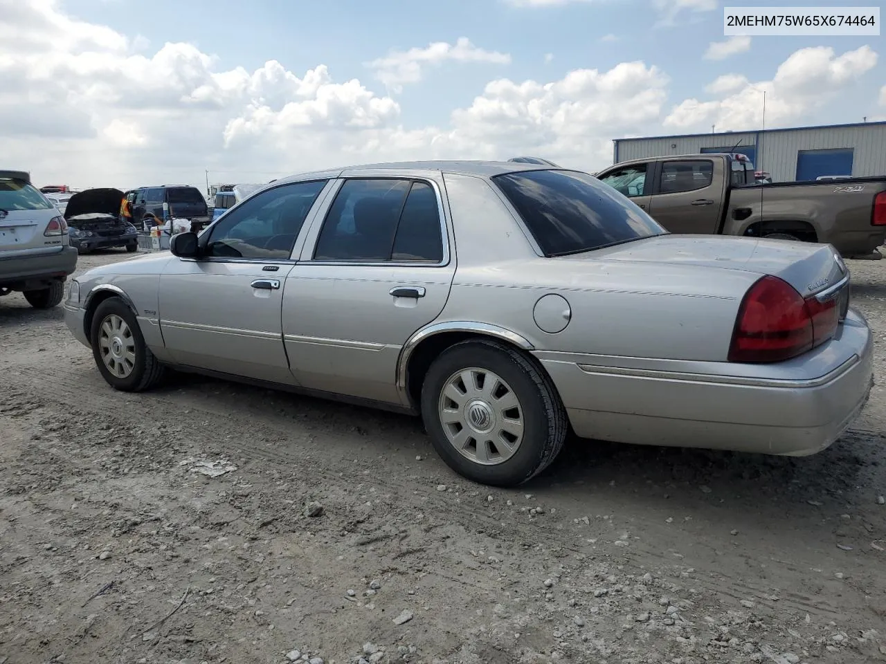 2005 Mercury Grand Marquis Ls VIN: 2MEHM75W65X674464 Lot: 70268344