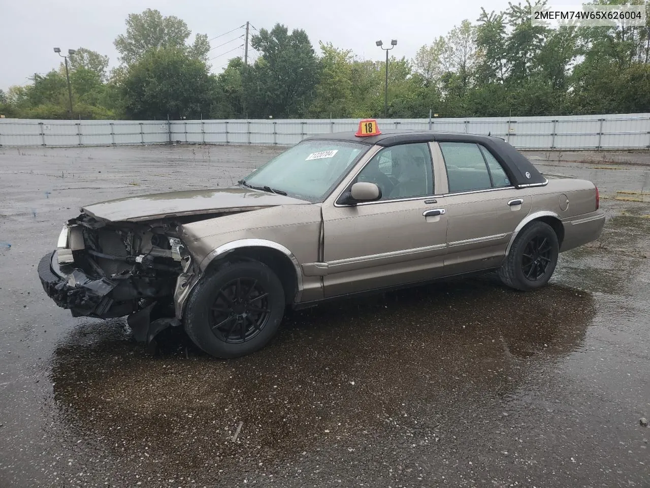 2005 Mercury Grand Marquis Gs VIN: 2MEFM74W65X626004 Lot: 71220704