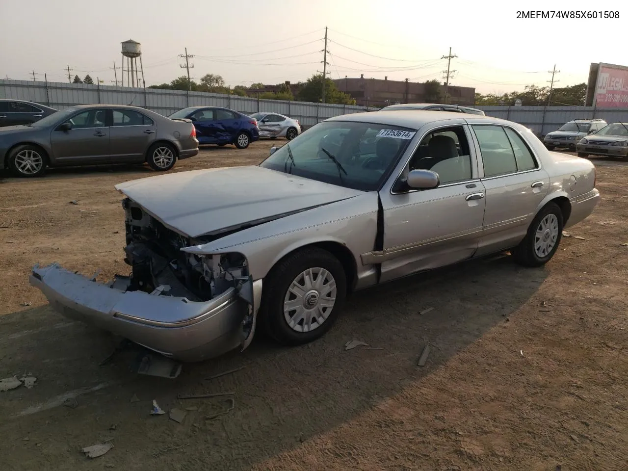 2005 Mercury Grand Marquis Gs VIN: 2MEFM74W85X601508 Lot: 71253614