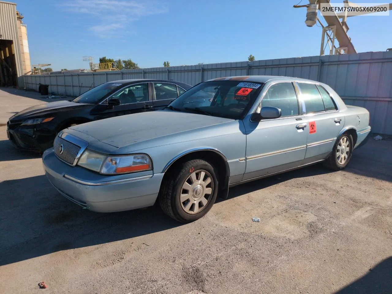 2005 Mercury Grand Marquis Ls VIN: 2MEFM75W05X609200 Lot: 71618394