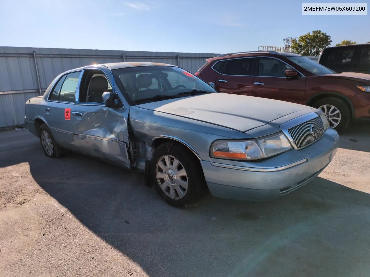 2005 Mercury Grand Marquis Ls VIN: 2MEFM75W05X609200 Lot: 71618394