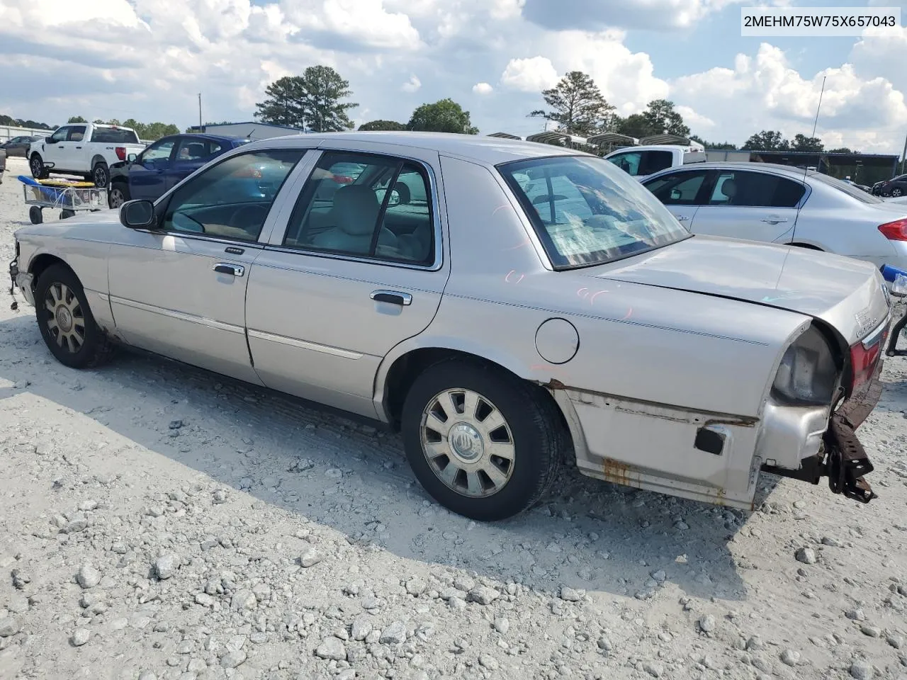 2005 Mercury Grand Marquis Ls VIN: 2MEHM75W75X657043 Lot: 71648694