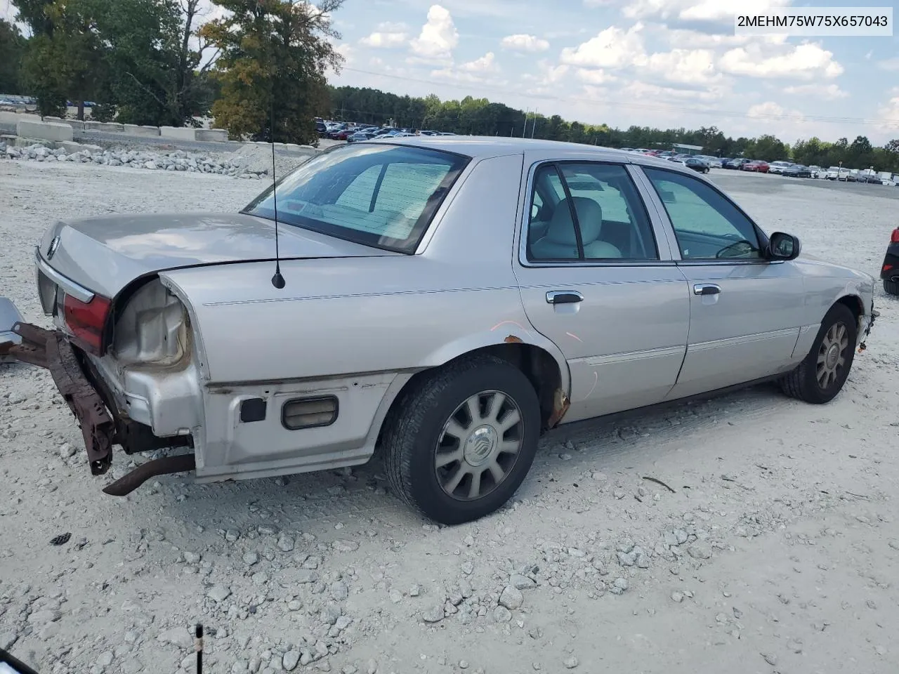 2005 Mercury Grand Marquis Ls VIN: 2MEHM75W75X657043 Lot: 71648694