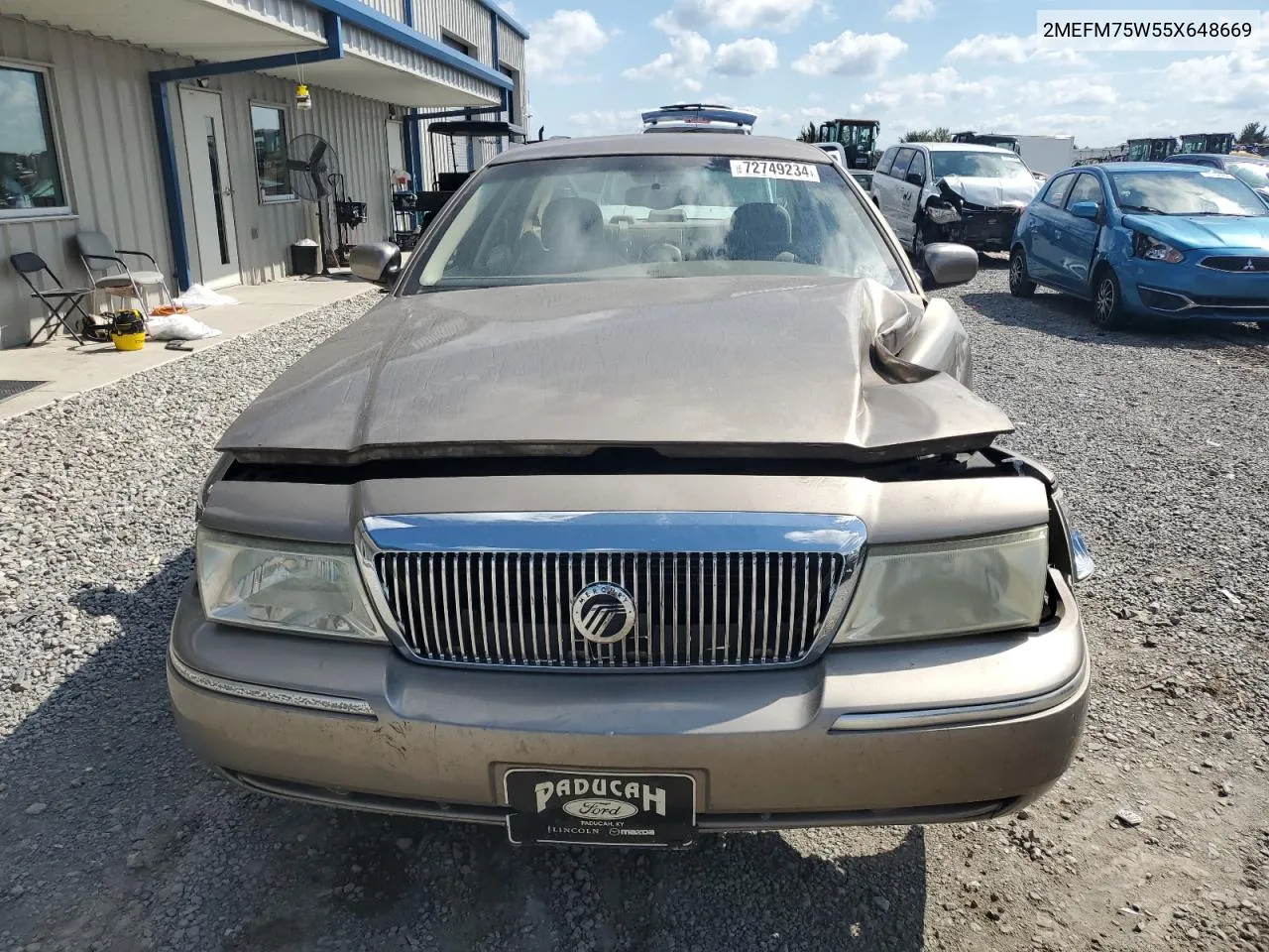 2005 Mercury Grand Marquis Ls VIN: 2MEFM75W55X648669 Lot: 72749234