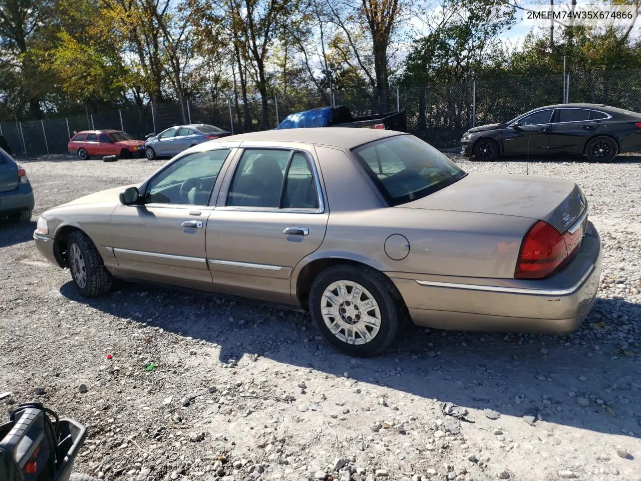 2005 Mercury Grand Marquis Gs VIN: 2MEFM74W35X674866 Lot: 73644994