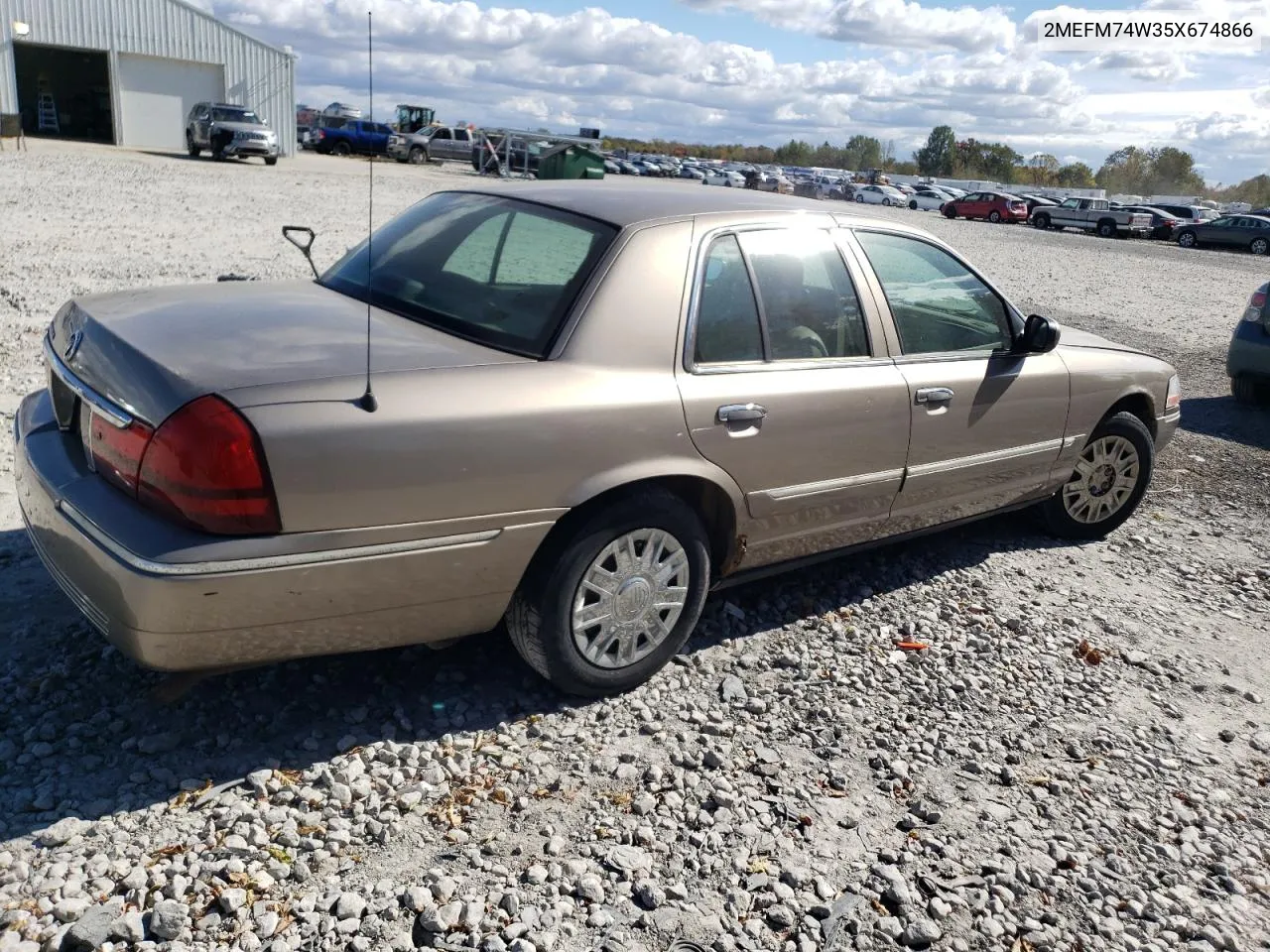 2005 Mercury Grand Marquis Gs VIN: 2MEFM74W35X674866 Lot: 73644994