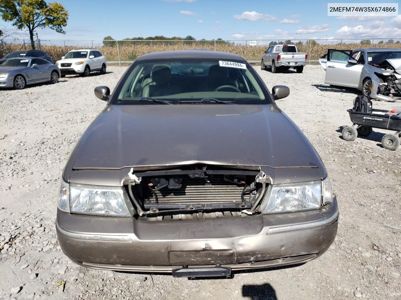 2005 Mercury Grand Marquis Gs VIN: 2MEFM74W35X674866 Lot: 73644994