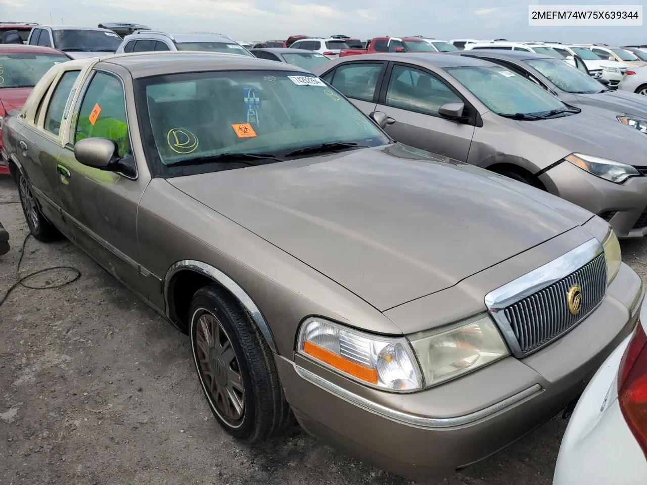 2005 Mercury Grand Marquis Gs VIN: 2MEFM74W75X639344 Lot: 74262264