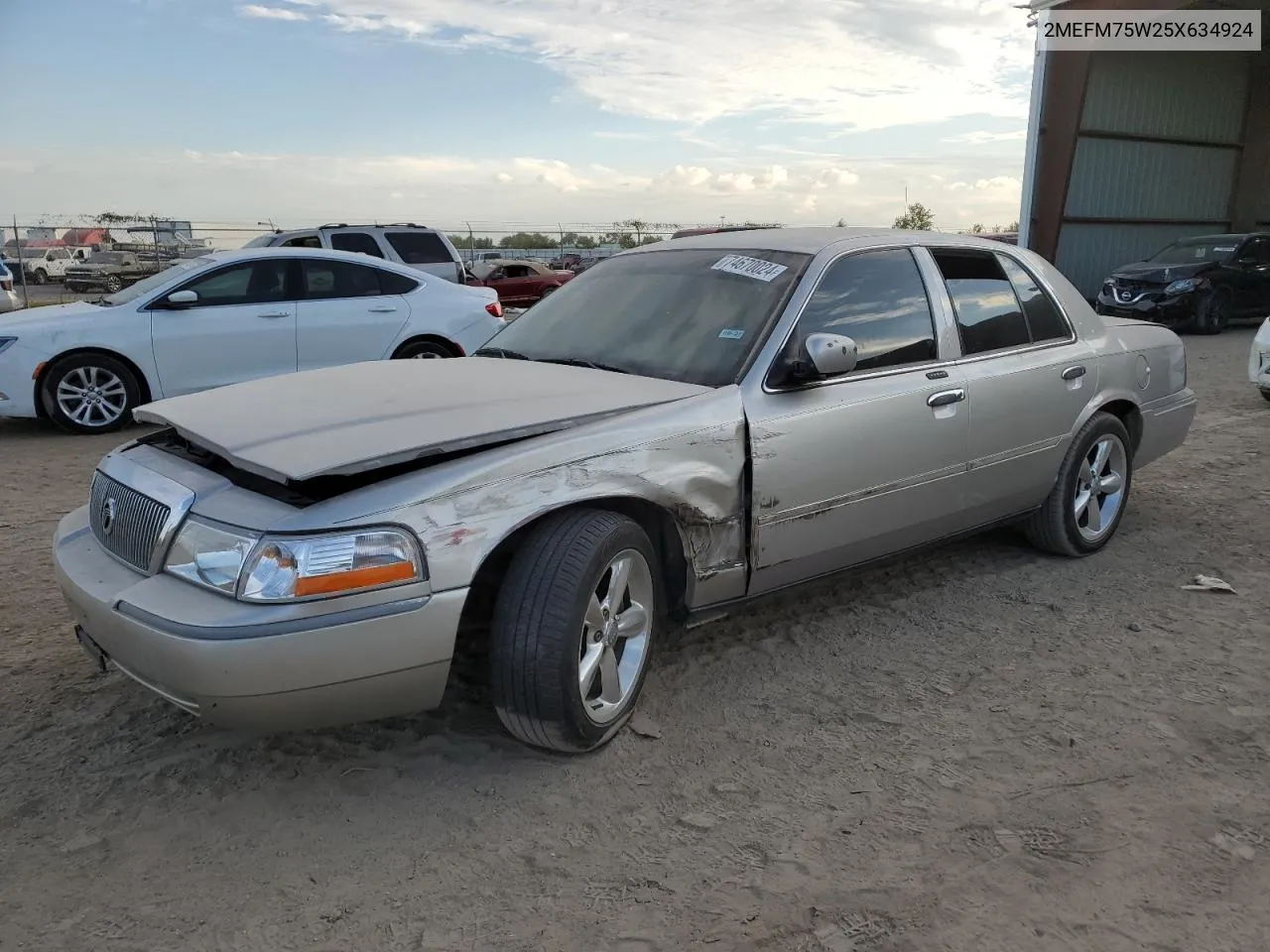 2005 Mercury Grand Marquis Ls VIN: 2MEFM75W25X634924 Lot: 74670024