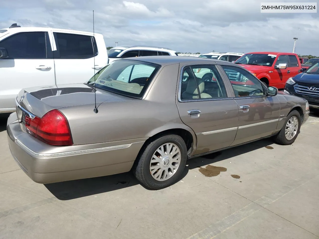 2005 Mercury Grand Marquis Ls VIN: 2MHHM75W95X631224 Lot: 75134304