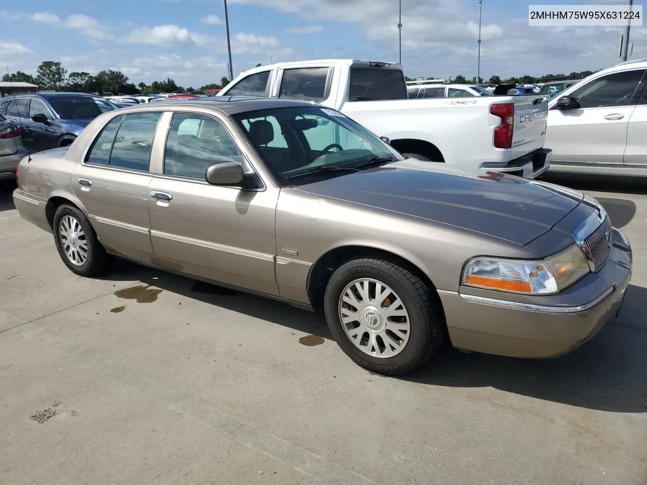 2005 Mercury Grand Marquis Ls VIN: 2MHHM75W95X631224 Lot: 75134304