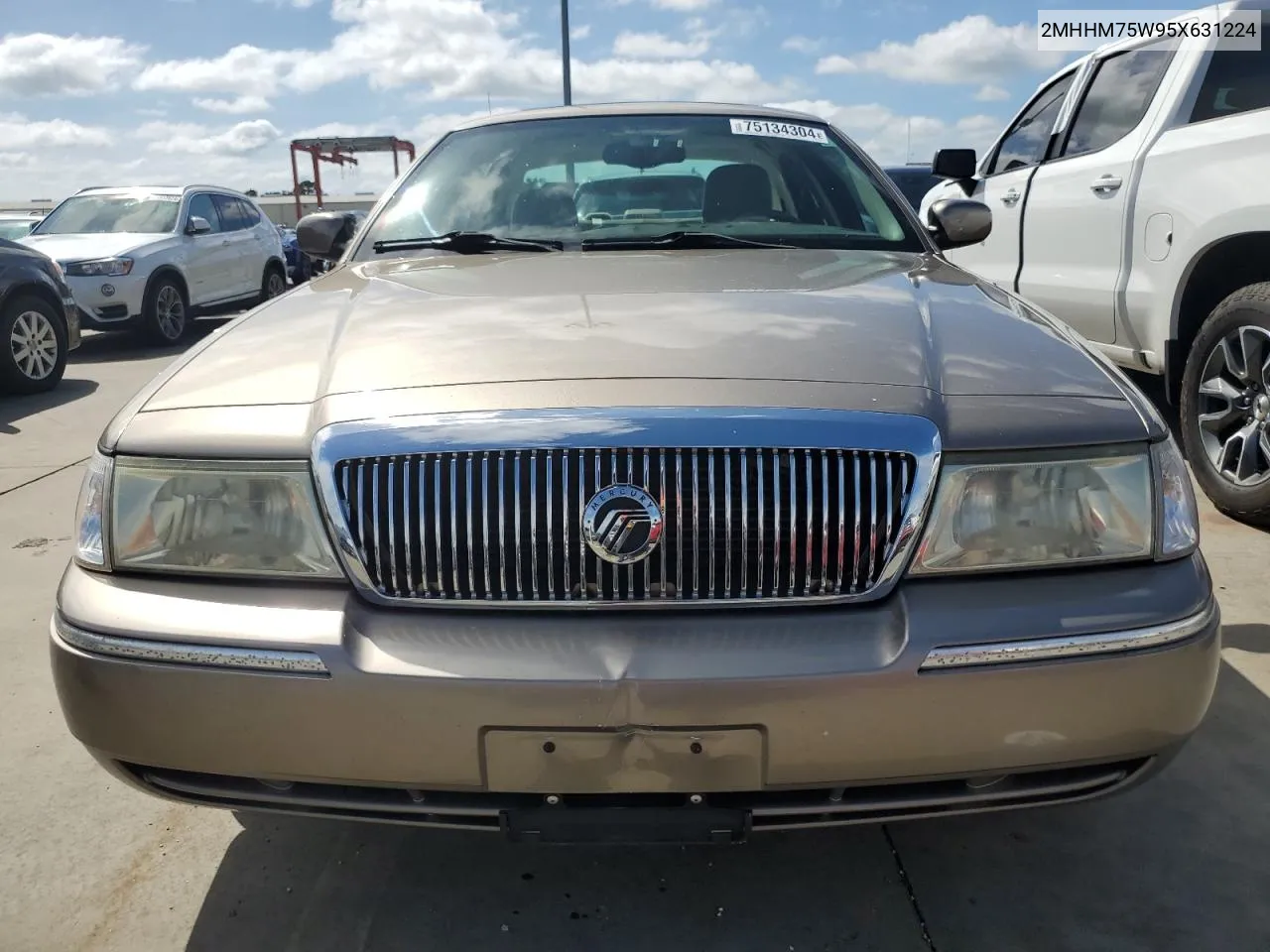 2005 Mercury Grand Marquis Ls VIN: 2MHHM75W95X631224 Lot: 75134304