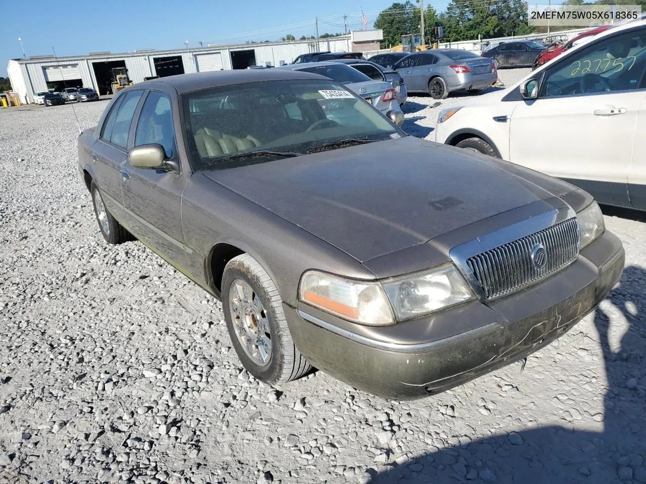 2005 Mercury Grand Marquis Ls VIN: 2MEFM75W05X618365 Lot: 75435414