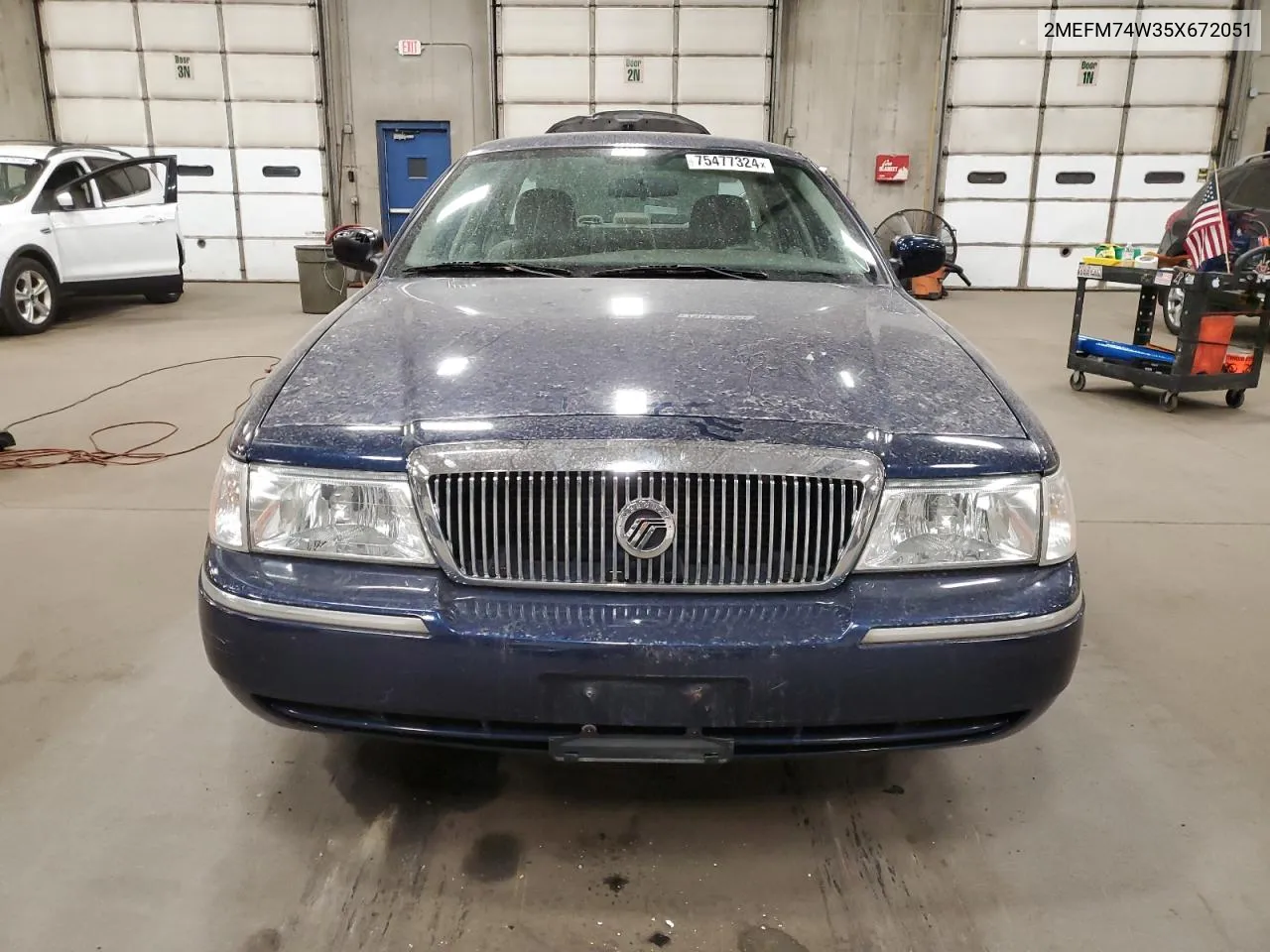 2005 Mercury Grand Marquis Gs VIN: 2MEFM74W35X672051 Lot: 75477324