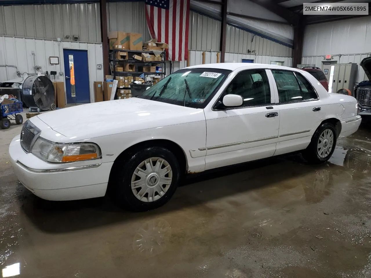 2005 Mercury Grand Marquis Gs VIN: 2MEFM74W05X661895 Lot: 75527114