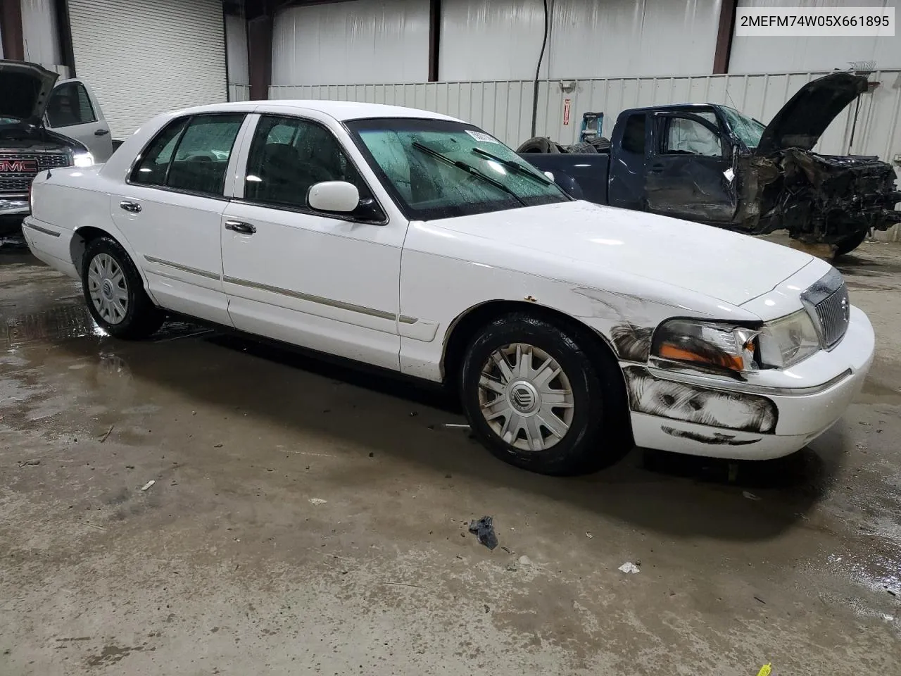 2005 Mercury Grand Marquis Gs VIN: 2MEFM74W05X661895 Lot: 75527114