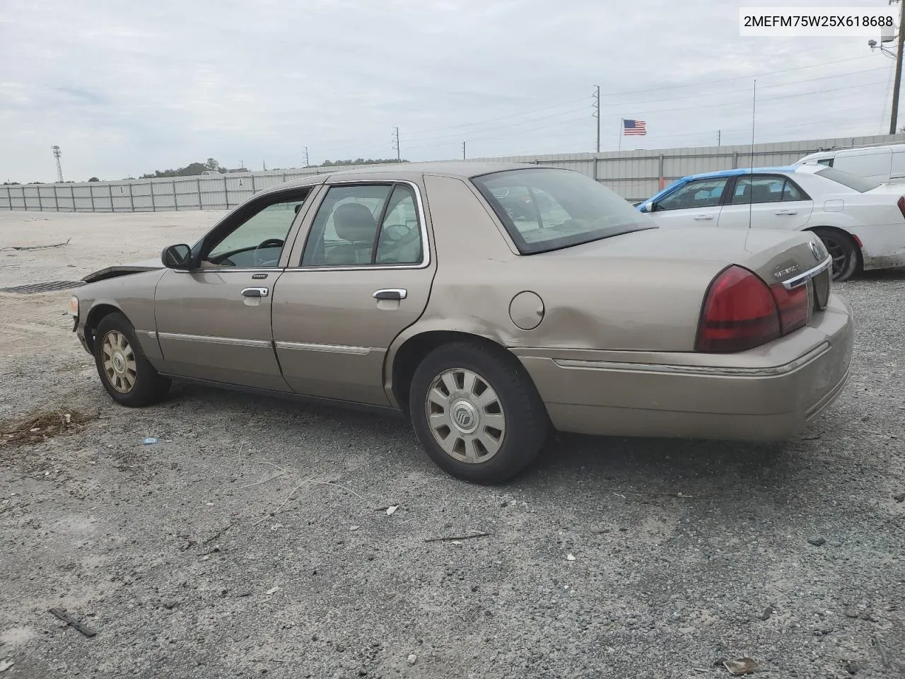 2005 Mercury Grand Marquis Ls VIN: 2MEFM75W25X618688 Lot: 75886064