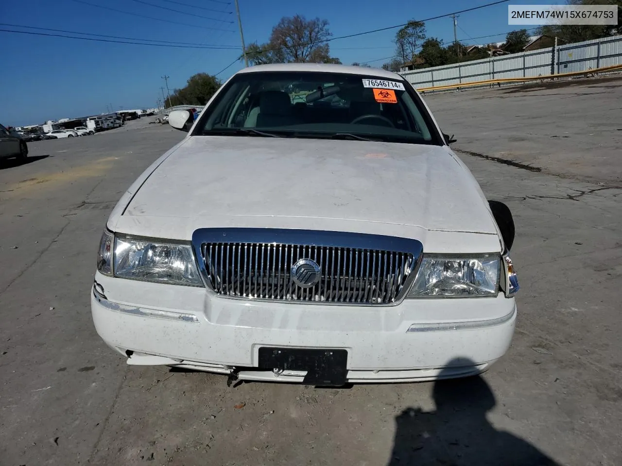 2005 Mercury Grand Marquis Gs VIN: 2MEFM74W15X674753 Lot: 76546714