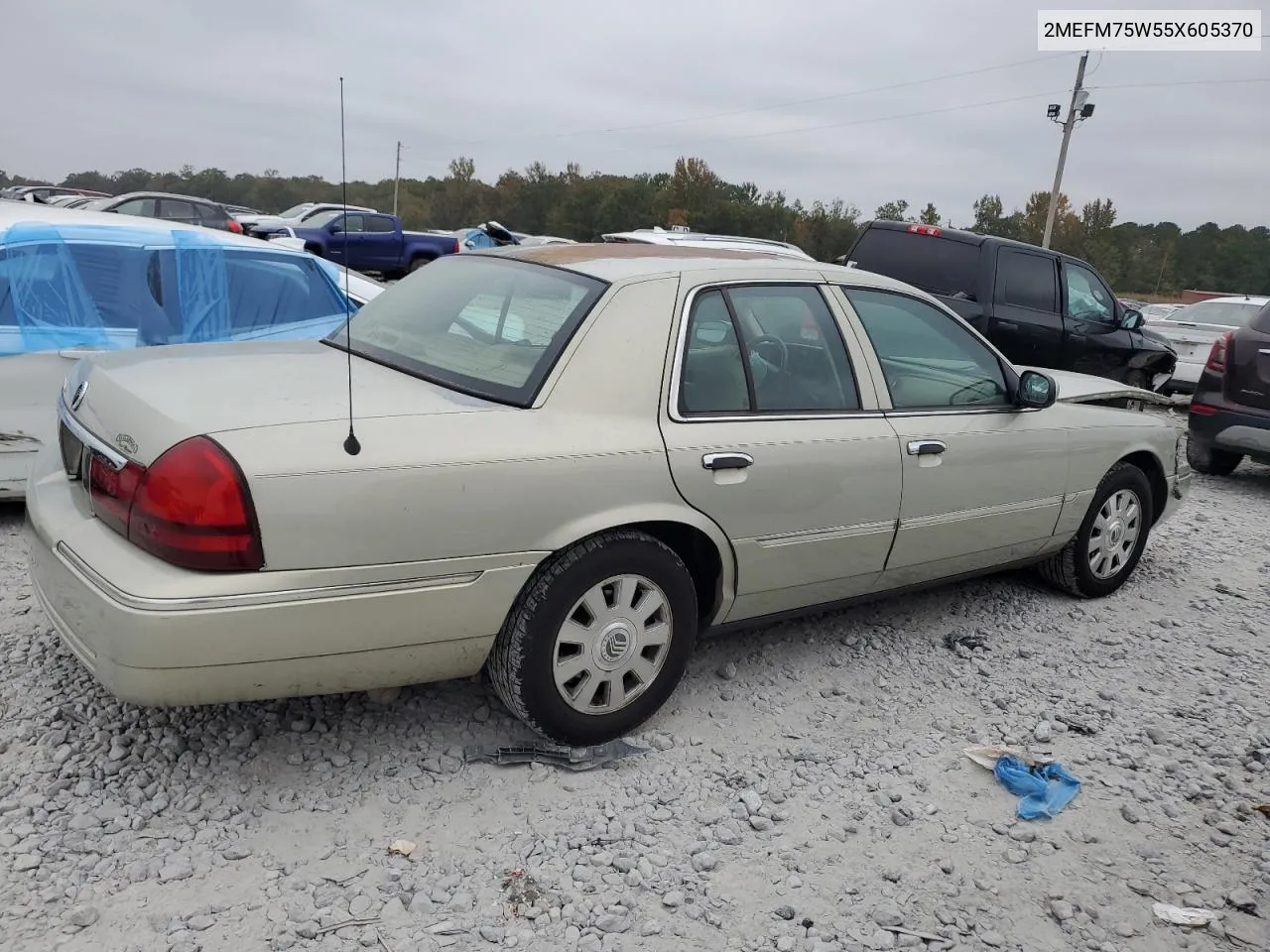 2005 Mercury Grand Marquis Ls VIN: 2MEFM75W55X605370 Lot: 77663814