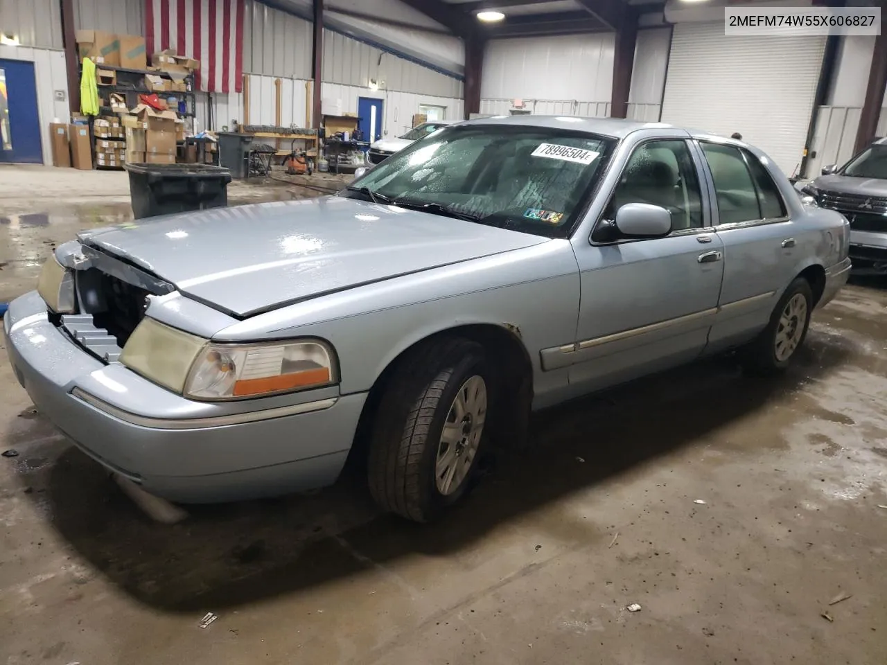 2005 Mercury Grand Marquis Gs VIN: 2MEFM74W55X606827 Lot: 78996504