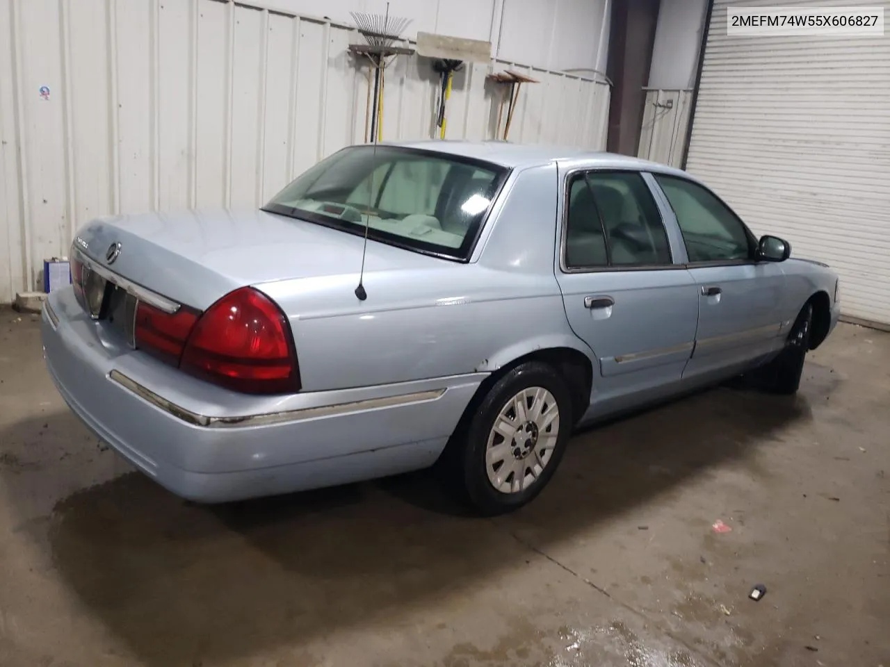 2005 Mercury Grand Marquis Gs VIN: 2MEFM74W55X606827 Lot: 78996504