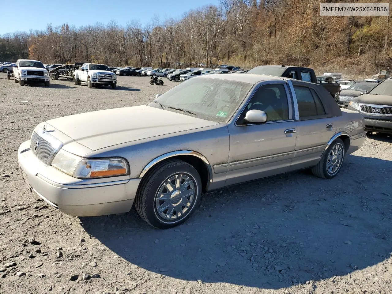 2005 Mercury Grand Marquis Gs VIN: 2MEFM74W25X648856 Lot: 79836344