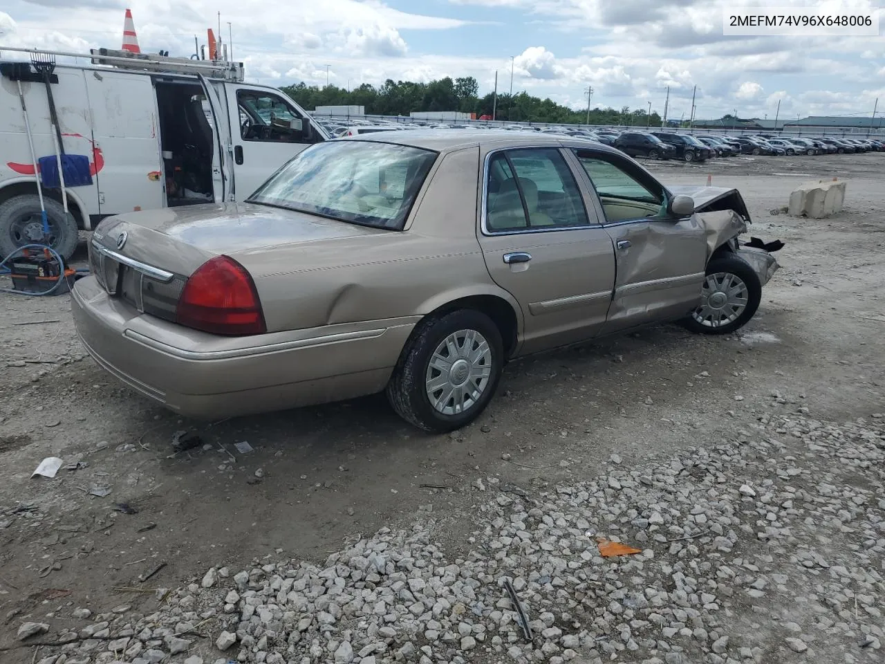 2006 Mercury Grand Marquis Gs VIN: 2MEFM74V96X648006 Lot: 57646454