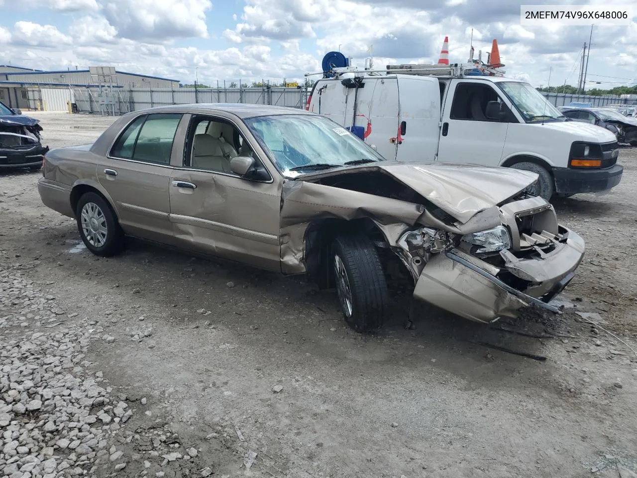 2006 Mercury Grand Marquis Gs VIN: 2MEFM74V96X648006 Lot: 57646454