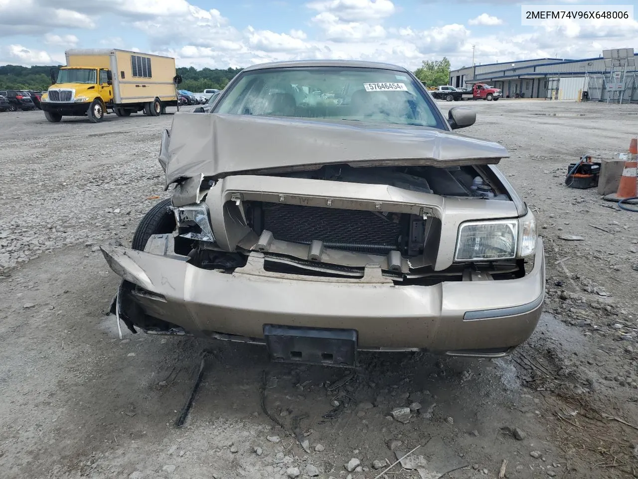 2006 Mercury Grand Marquis Gs VIN: 2MEFM74V96X648006 Lot: 57646454