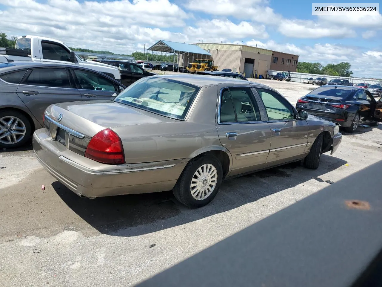 2006 Mercury Grand Marquis Ls VIN: 2MEFM75V56X636224 Lot: 59767514