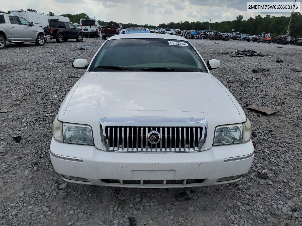 2006 Mercury Grand Marquis Ls VIN: 2MEFM75W86X603176 Lot: 61722244