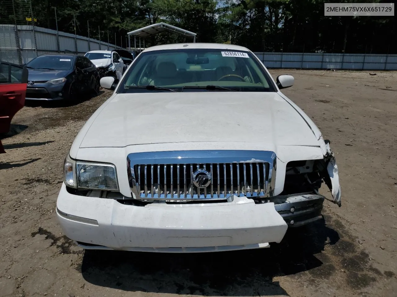 2006 Mercury Grand Marquis Ls VIN: 2MEHM75VX6X651729 Lot: 62856114